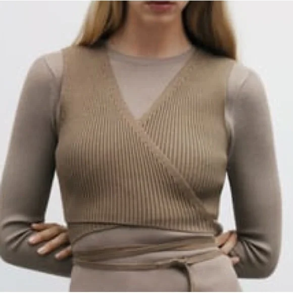 Zara knit wrap top - Picture 3 of 3